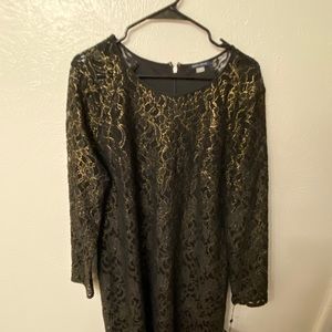 Black and Gold Tommy Hilfiger Dress. Size 18